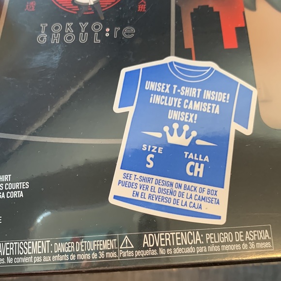 Tokyo Ghoul : RE - ghoul investigator tee shirt and Funko Pop - Picture 4 of 6